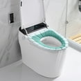 thumbnail image 4 of Clearance! Tunhigl Color Contrast Toilet Cushion Knitted Toilet Cover Winter Warm Toilet Seat Household Toilet Cushion, 4 of 5