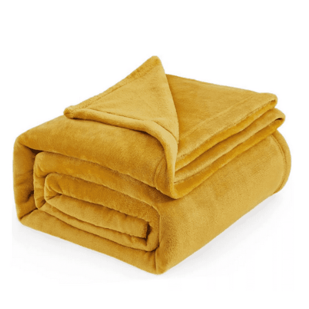 Cobija Super Suave Wünd, Cobertor Frazada Matrimonial, Premium Color Mostaza