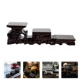 thumbnail image 3 of 1pc Antique Display Rack Carving Crafts Mahogany Display Stand for Home Office, 3 of 8