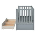 iRerts Baby Crib with Drawers and 3 Height Options, Bed Side Cribs for
