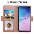 thumbnail image 2 of Samsung Galaxy S10 + Case, Mobile Phone Leather Case PU Leather Case Wallet Cell Phone Case Cover Compatible for Samsung Galaxy S10 + Leather Case, Pink, 2 of 7