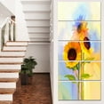 thumbnail image 1 of Tournesols Jaunes avec Feuilles Vertes - Impression sur Toile Florale, 1 of 3