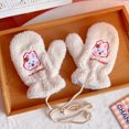 thumbnail image 1 of Guantes de mujer de invierno con forro de terciopelo para estudiantes, lindos guantes de algodón con forma de oso, guantes de felpa largos y gruesos, 1 of 6