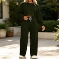thumbnail image 2 of Turilly Women Ladies Clothes Set of 2 Women's 2 Piece Sweater Outfits Set Oversized Pullover Hoodie Wide Leg Pants Loose Knitted Sweatsuit, 2 of 6