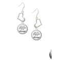 thumbnail image 2 of Delight Jewelry Silvertone Domed You will Forever be my Always Open Heart French Earrings, 2 of 4