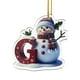 thumbnail image 1 of Adornos navideños con letras 2025, colgante de ciervo navideño, decoración de madera para mesa, adornos personalizados, 1 of 4