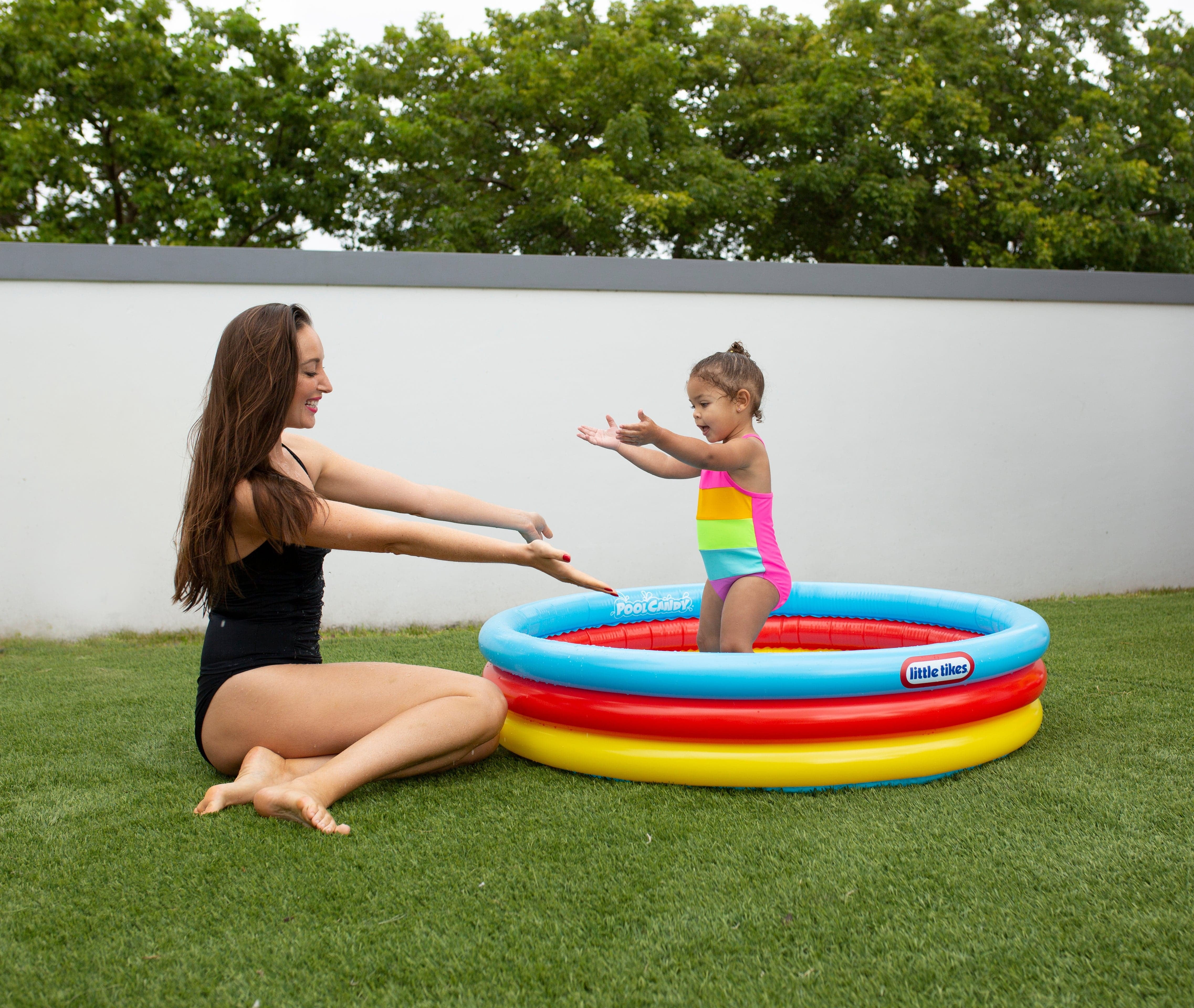 Odash Little Tikes 3-Ring Inflatable Kiddie Pool LT6045LT1 - Multicolor, 4 ft Round