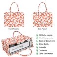 thumbnail image 2 of Large Capacity Tote Bag,Orange Daisy Flower White Petals Pattern Handbag Fashion Luxury Tote Bag,15.7"x13"x 5.1" Inches,Laptop Compatible, 2 of 6