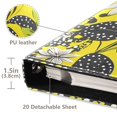 thumbnail image 3 of FORMRS 3 Ring Photo Album 4"x6" Self Adhesive Large Capacity PU Leather Cover, Yellow Flowers, 3 of 8