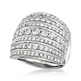 thumbnail image 5 of Ross-Simons 2.00 ct. t.w. Diamond Multi-Row Ring in Sterling Silver, Women's, Adult, 5 of 7