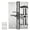 Silver, variant on 3 In 1 Adjustable Auto Closing Spring Hinge Strong Stainless Steel with Quiet Mechanism Easy to Use for Cabinet Door