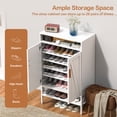 thumbnail image 4 of spanspace 7 Tiers Shoe Storage Cabinet for Entryway, Freestanding Shoe Rack Organizer with Open Storage, Adjustable Shelves and Light,White, 4 of 9