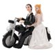 thumbnail image 4 of Inteprter Wedding Bride Groom Couple Motorcycle Resin Topper Figurine Decoration Cake Kits de decoración para fiestas, 4 of 6