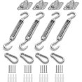 thumbnail image 1 of Kit de Fixation de Voile d'Ombrage, Kit de Fixation de Voile d'Ombrage en Acier Inoxydable pour Triangle et Carré, Rectangle, Accessoires de Fixation de Voile d'Ombrage-2, 1 of 5