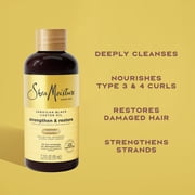 SheaMoisture Strengthen & Restore Shampoo for Damaged Hair, Jamaican Black Castor Oil to Cleanse & Nourish Hair, 3.2 fl oz
