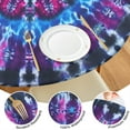 thumbnail image 4 of Colorful Tie Dye Pattern Round Fitted Tablecloth with Elastic Edge,Dining Table Cover Waterproof,Outdoor Round Tablecloth for Camping,Dining,Indoor and Outdoor, 4 of 7