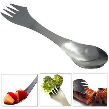 

CXDa 3in1 Stainless Steel Spork Combo Spoon Fork Knife Camping Hiking Travel Cutlery