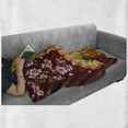 thumbnail image 6 of Floral Soft Flannel Fleece Throw Blanket, Composition of Burgeoning Sakura Blooms Japanese Garden Art, Cozy Plush for Indoor and Outdoor Use, 50" x 70", Baby Pink Marigold, by Ambesonne, 6 of 6