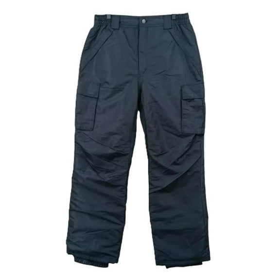 Sportcaster Boy's Insulated Cargo Snowboard Snow Pants - Black, Youth