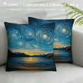 thumbnail image 3 of Autua Stars Mountain Water Graphic Decorative Throw Pillow Cover Home Couch Living Room Sofa Bedroom - Pack of 1 12x12in, 3 of 5