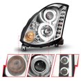 thumbnail image 6 of ANZO 2003-2007 Infiniti G35 Projector Headlights w/ Halo Chrome (CCFL) (HID Compatible), 6 of 6