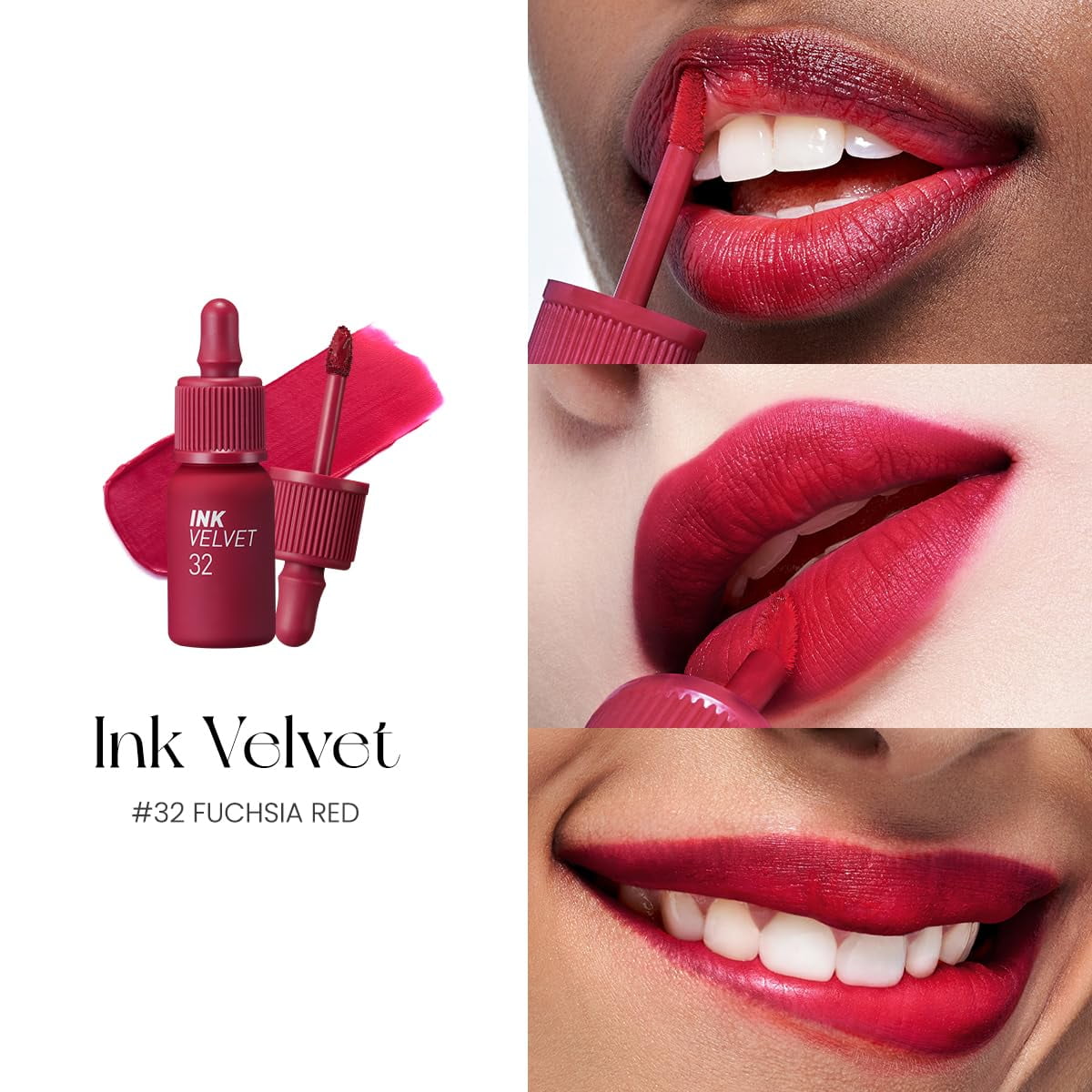 Peripera Ink the Velvet Longwear Lip Tint #032 FUCHSIA RED