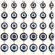 thumbnail image 1 of 30 conectores de pavo de 5 tamaños diferentes, colgantes de ojo malvado de bronce, colgantes redondos planos para collares, pendientes, pulseras, manualidades decorativas., 1 of 7