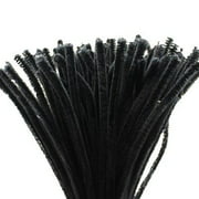 Caryko Super Fuzzy Chenille Stems Pipe Cleaners, Pack of 100 (Black)