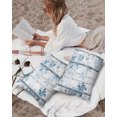 thumbnail image 5 of Waterproof Outdoor Throw Pillows with Inserts 12"x20" Set of 2, Blue Ombre Leaves Soft Decorative Pillowcases for Couch Bedroom, Gray Branches Forest Pillow Covers for Sofa Living Room, 5 of 8