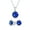 Blue-March, variant on Bling Jewelry Womens Traditional Bridal Necklace Set with CZ Gemstone Earrings in Sterling Silver
