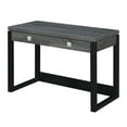 thumbnail image 3 of Convenience Concepts Newport 30.75 in. 2 Drawer Desk with Charging Station, Weathered Gray/Black, 3 of 8