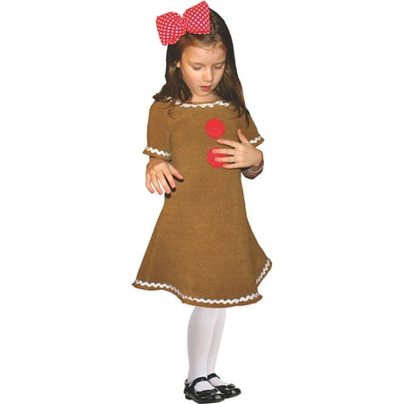 Dress Up America Gingerbread Costume - Cute Gingerbread Man Dress-Up for Girls