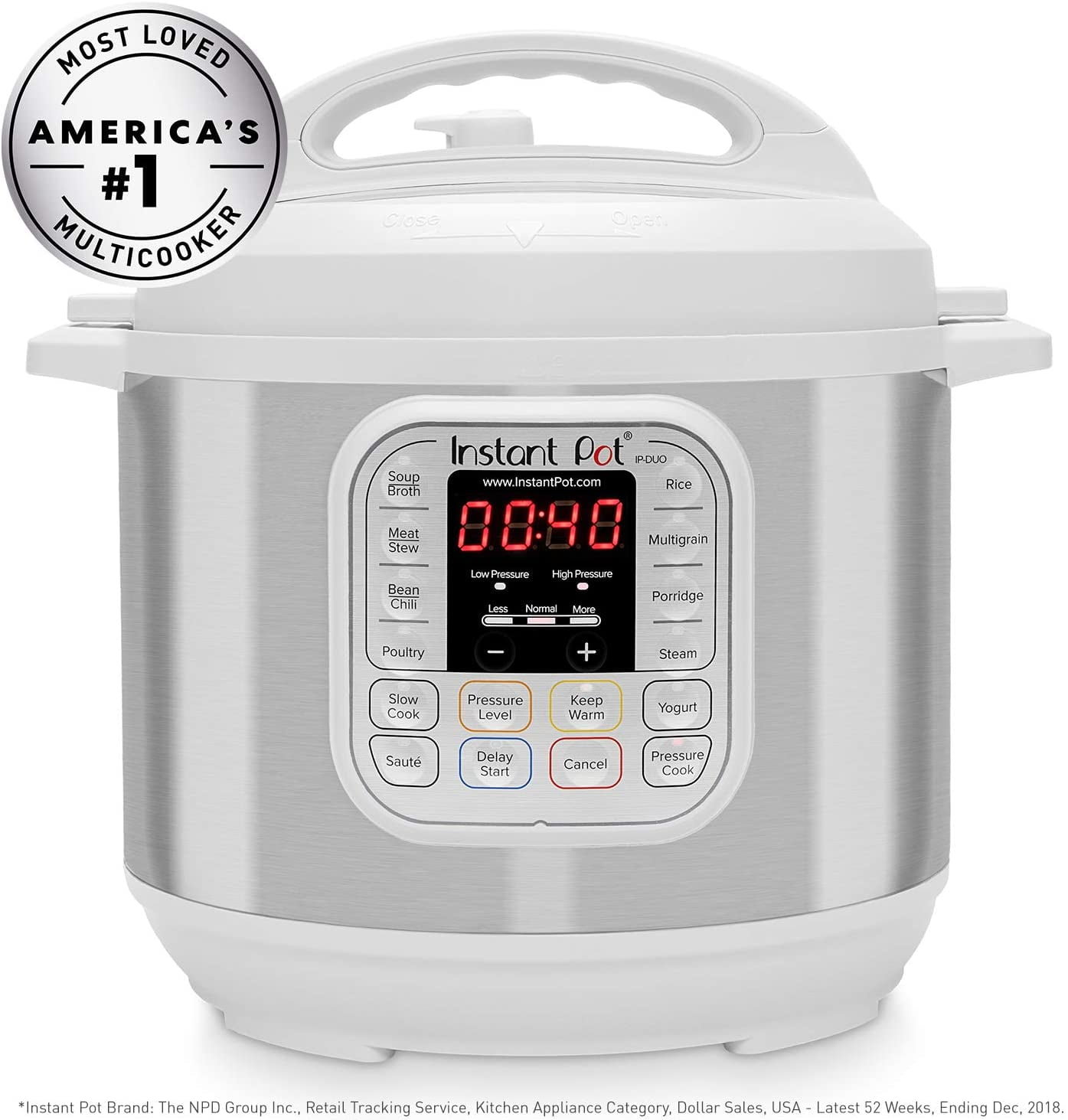  Instant Pot Duo 7-in-1 Electric Pressure Cooker, Slow Cooker,  Rice Cooker, Steamer, Sauté, Yogurt Maker, Warmer & Sterilizer, Includes  App With Over 800 Recipes, Stainless Steel, 8 Quart: Home & Kitchen