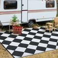 thumbnail image 2 of FairOnly 8'x10'Reversible Outdoor Area Rug Waterpoof Stain Resistant Rugs for Garden Beach, 2 of 5