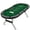 GREEN, variant on 83" 9-Player Poker Table, Foldable Texas Hold'em Blackjack Table with Metal Legs & 9 Cup Holders, Blue, Professional Game Table