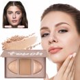 thumbnail image 1 of 3 Color Natural Contouring Powder Face And Neck Shadow Daily Use Contouring Foundation Waterproof And Sweatproof Brightening, Maquillage Highlights, 1 of 9