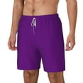 thumbnail image 2 of Balery Purple Mens Swim Trunks Swim Shorts for Men Quick Dry Inseam Beach Shorts with Compression Liner Pocket-Large, 2 of 9