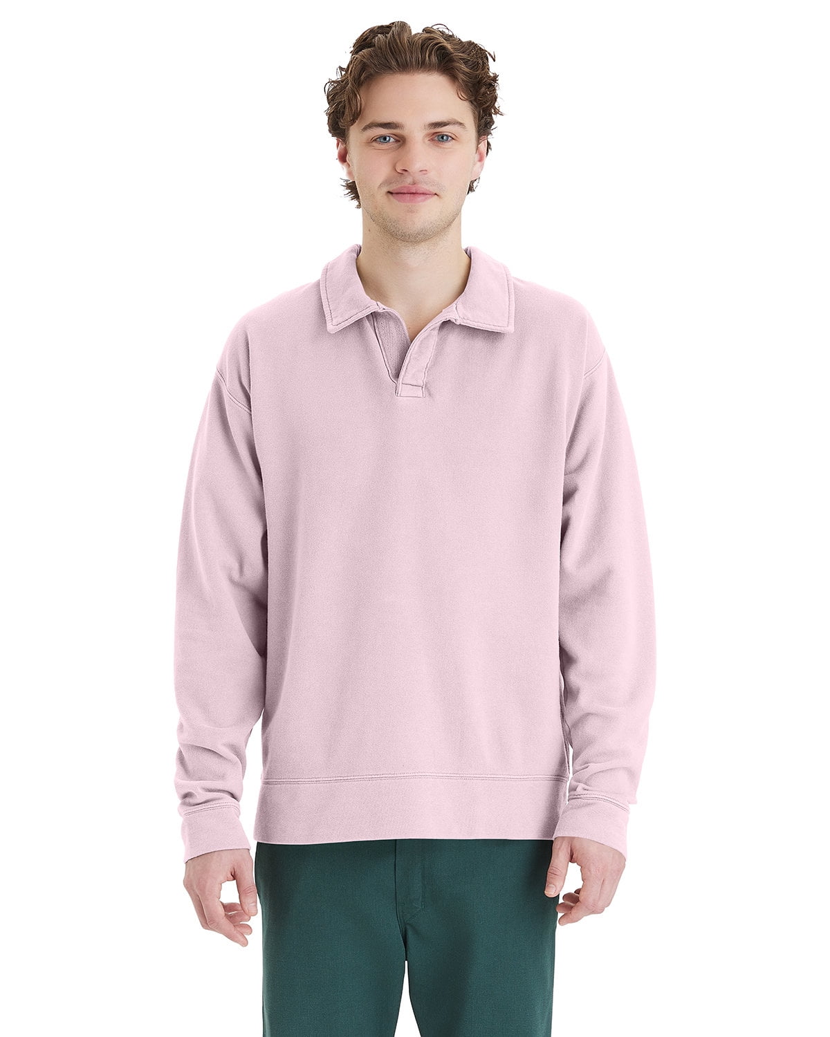 ComfortWash by Hanes - Unisex Garment Dye Polo Collar Sweatshirt