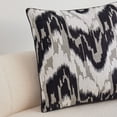 thumbnail image 3 of Ikat Cut Velvet Throw Pillow Covers Cases Soft Chocolate Pillow Cover Elegant Luxurious Large Decorative Cushion Covers 24" x 24", 3 of 6