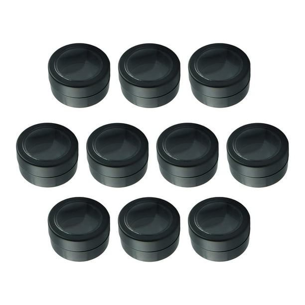 highdealcrafts juego de 10 envases cosméticos vacíos con tapas transparentes y 2 Negro Yuyangstore Caja de sombra de ojos