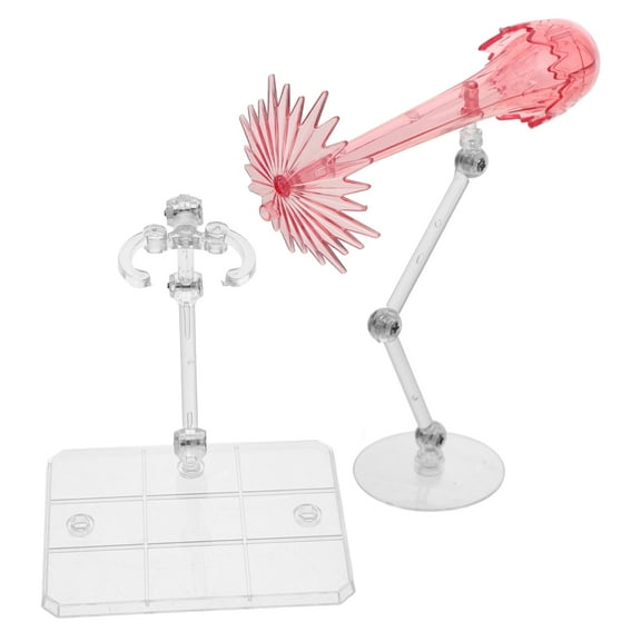 FONWILYO Pink Action Figure Flight Stand 11.8x7.9x1.6in For Collectors And Enthusiasts 2Pcs