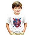 thumbnail image 3 of Kiijoy Toddler Boys Graphic Baseball T-Shirt Casual Short Sleeve T Shirt Tee, White, Sizes 2-3, 3 of 3