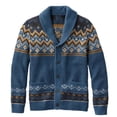 thumbnail image 4 of LOVZFMLL Vestes pour Hommes Cardigan d'Hiver à Boutons Manches Longues Col Rabattu en Brocart, 4 of 5