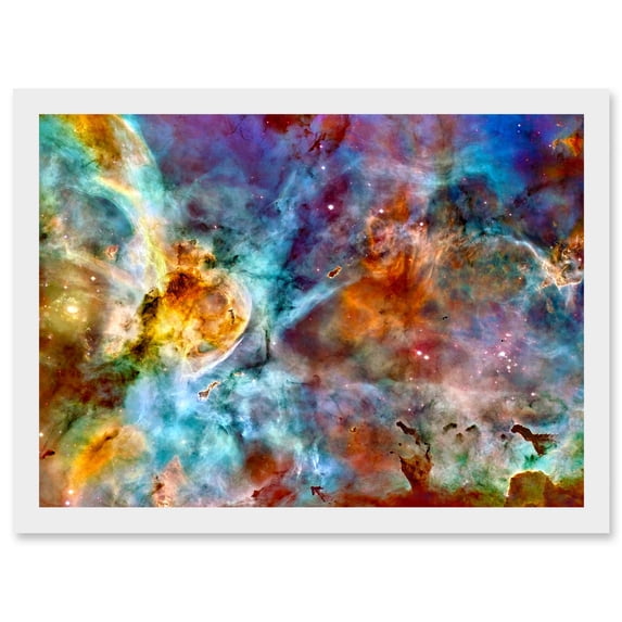 Carina Nebula Hubble Star Birth Space Cosmos Artwork Framed Wall Art Print A4