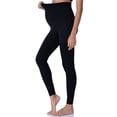 thumbnail image 3 of Leggins de maternidad POSHDIVAH sobre el vientre negros talla L, 3 of 7