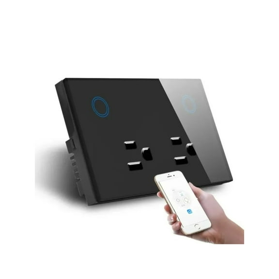 Melery WIFI Smart Wall Socket - US Plug, Power Monitoring & Touch Switch, Tuya App Enabled, Wireless Remote Control