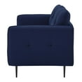 thumbnail image 2 of Tufted Sofa, Fabric, Dark Blue, Modern Contemporary Urban Design, Living Lounge Room Hotel Lobby Hospitality, 2 of 10