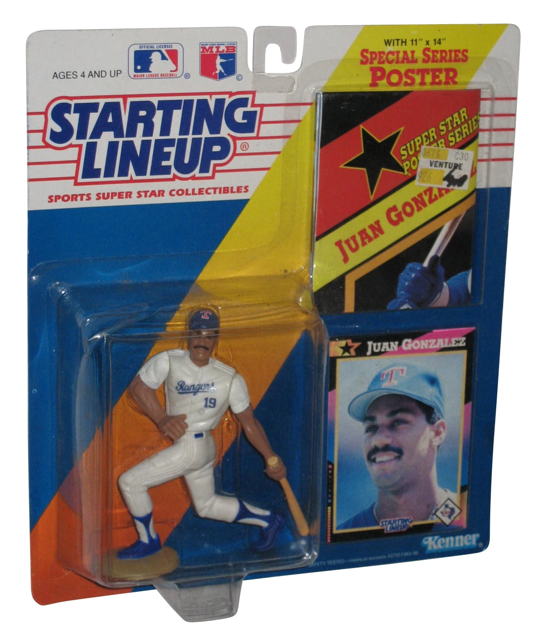 MLB Baseball Starting Lineup (1992) Juan Gonzalez Texas Rangers Figure -  Walmart.com