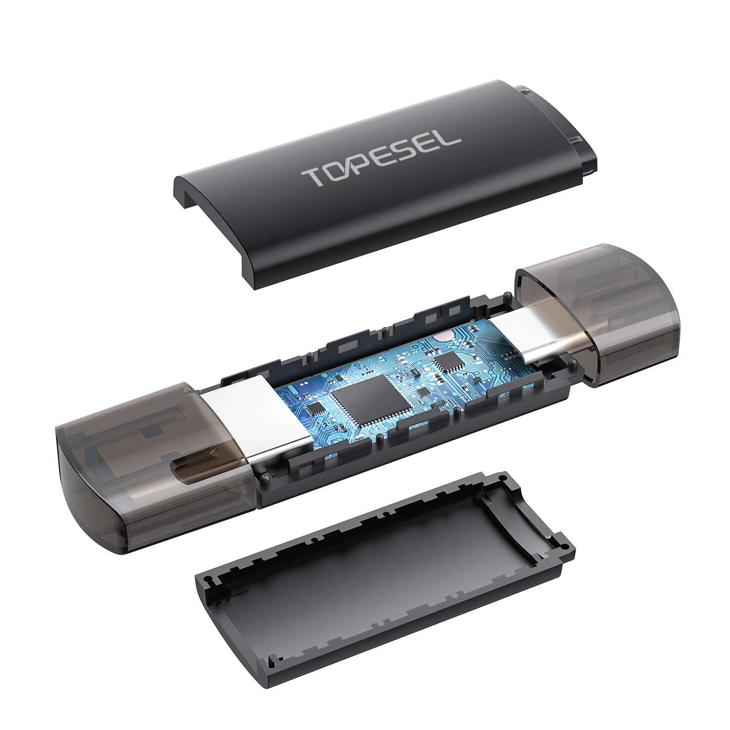 Topesel 64GB USB 3.0 Dual Flash Drive Type-C photo 8