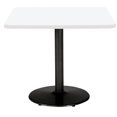 thumbnail image 2 of KFI Studios Mode 2.5' Square Dining Table, Designer White, Black Base, 2 of 2
